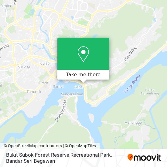 Peta Bukit Subok Forest Reserve Recreational Park