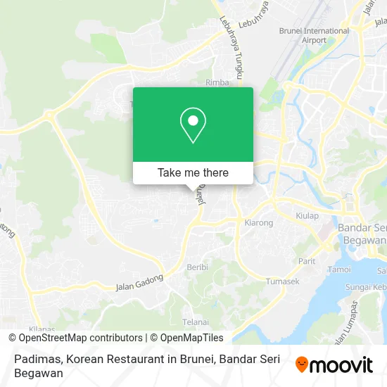 Padimas, Korean Restaurant in Brunei map