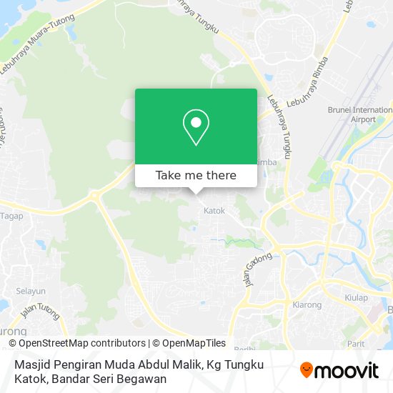 Masjid Pengiran Muda Abdul Malik, Kg Tungku Katok map