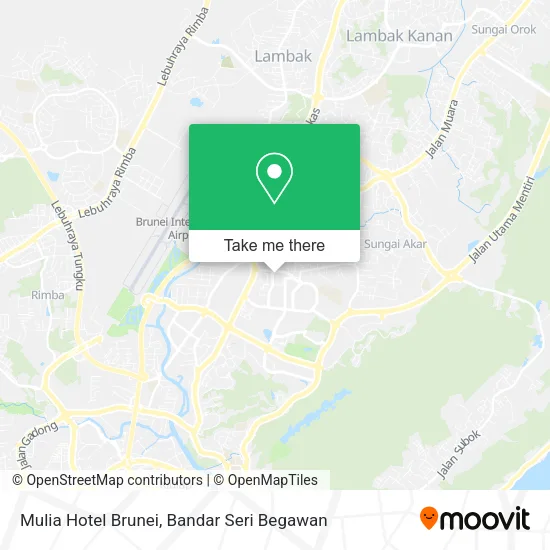 Mulia Hotel Brunei map