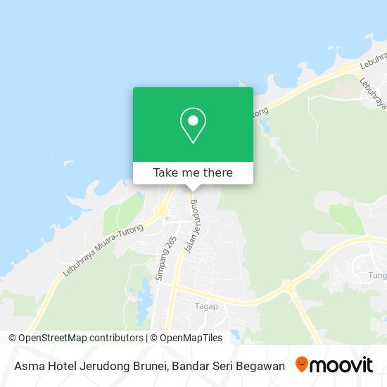 Asma Hotel Jerudong Brunei map