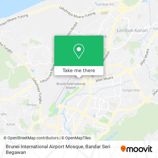 Brunei International Airport Mosque map