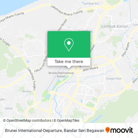 Peta Brunei International-Departure