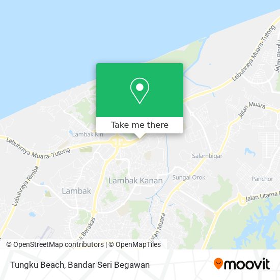 Tungku Beach map