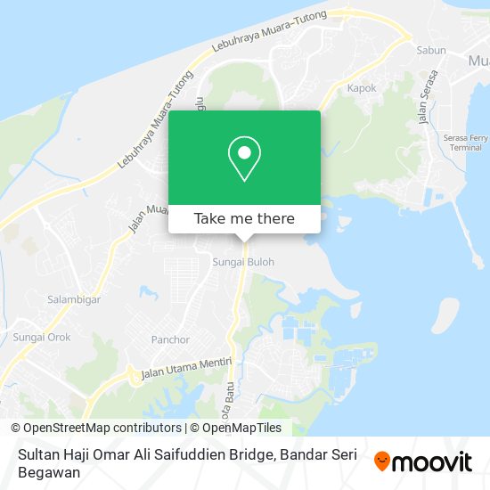 Sultan Haji Omar Ali Saifuddien Bridge map