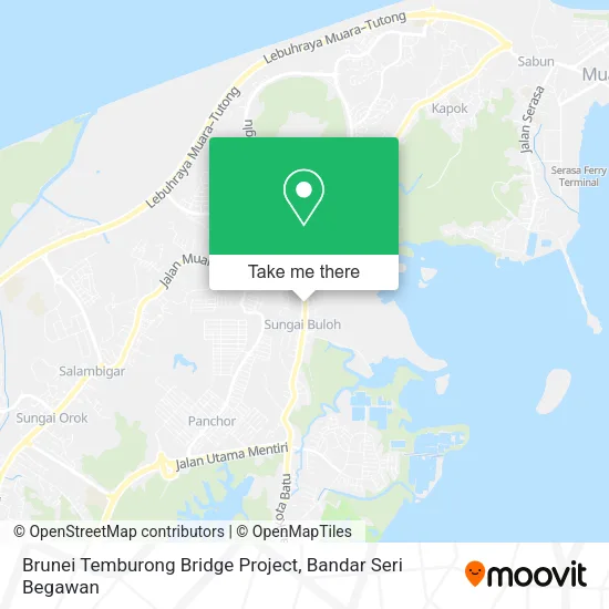 Brunei Temburong Bridge Project map