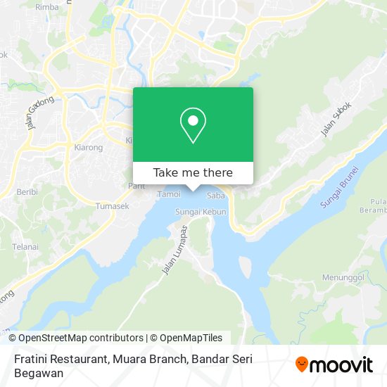 Fratini Restaurant, Muara Branch map