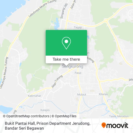 Bukit Pantai Hall, Prison Department Jerudong map