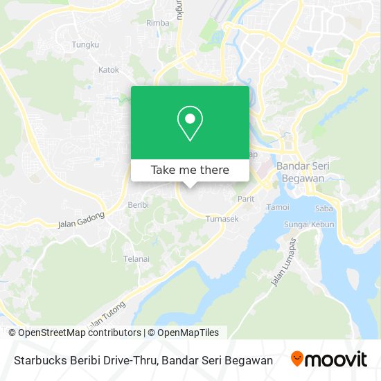 Starbucks Beribi Drive-Thru map