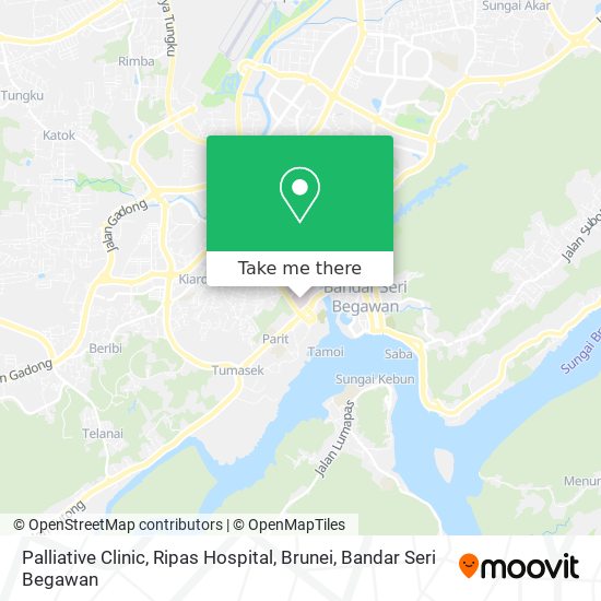 Palliative Clinic, Ripas Hospital, Brunei map