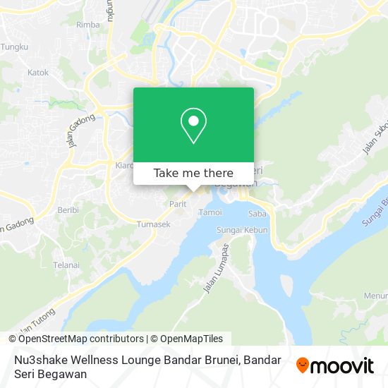 Nu3shake Wellness Lounge Bandar Brunei map