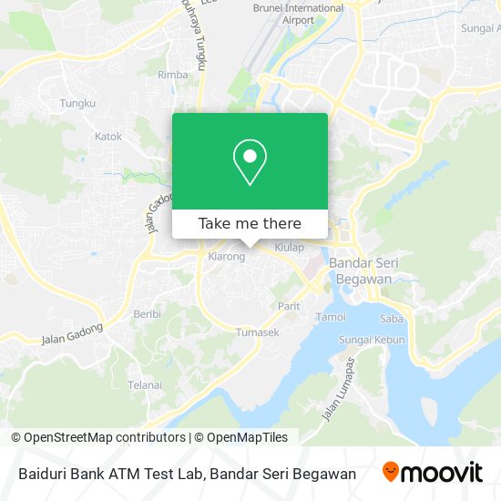 Baiduri Bank ATM Test Lab map