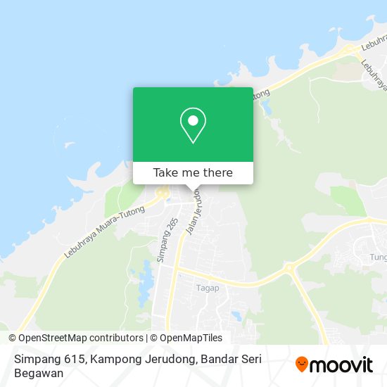 Peta Simpang 615, Kampong Jerudong