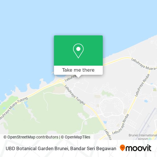 UBD Botanical Garden Brunei map