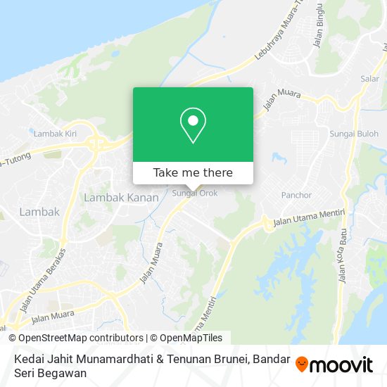 Peta Kedai Jahit Munamardhati & Tenunan Brunei