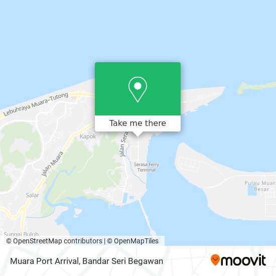 Muara Port Arrival map