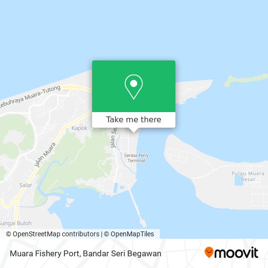 Muara Fishery Port map