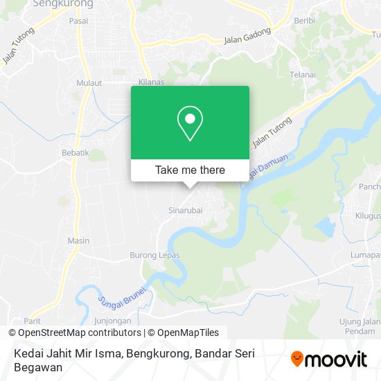 Peta Kedai Jahit Mir Isma, Bengkurong