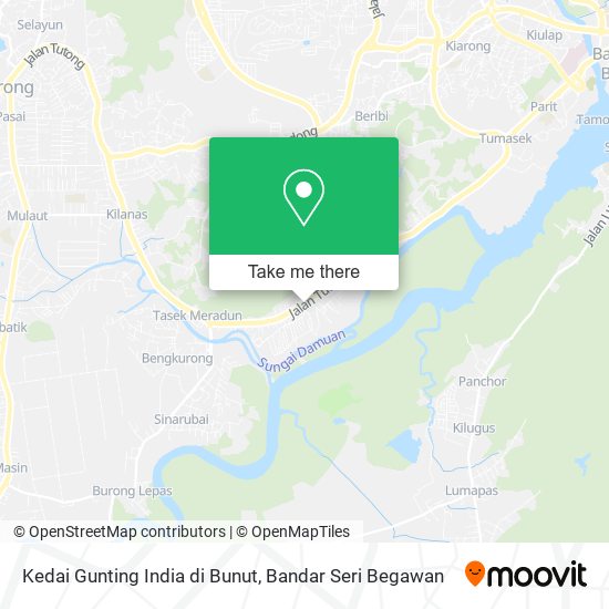 Peta Kedai Gunting India di Bunut