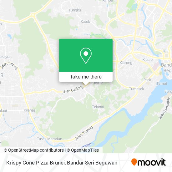 Krispy Cone Pizza Brunei map