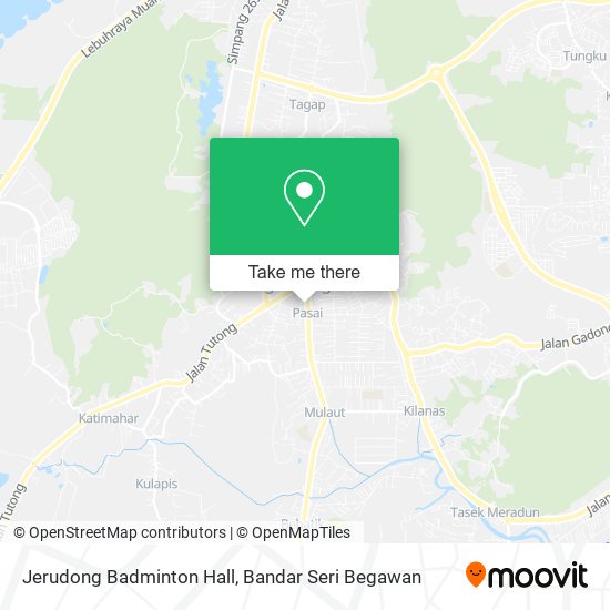 Peta Jerudong Badminton Hall
