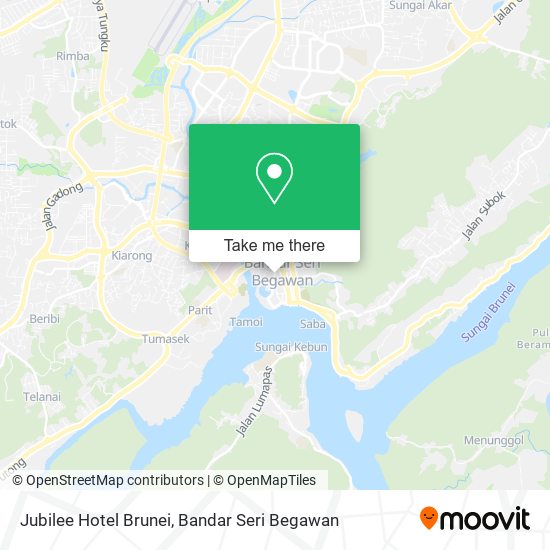 Jubilee Hotel Brunei map