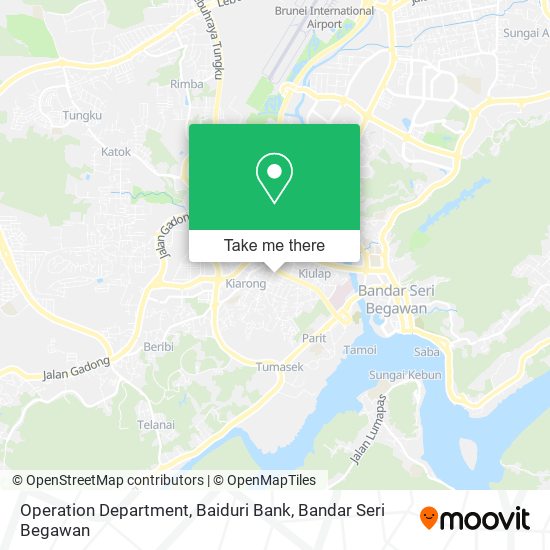 Operation Department, Baiduri Bank map