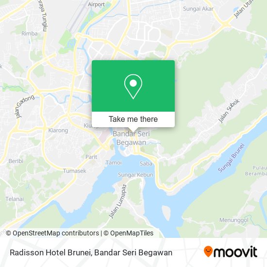 Radisson Hotel Brunei map