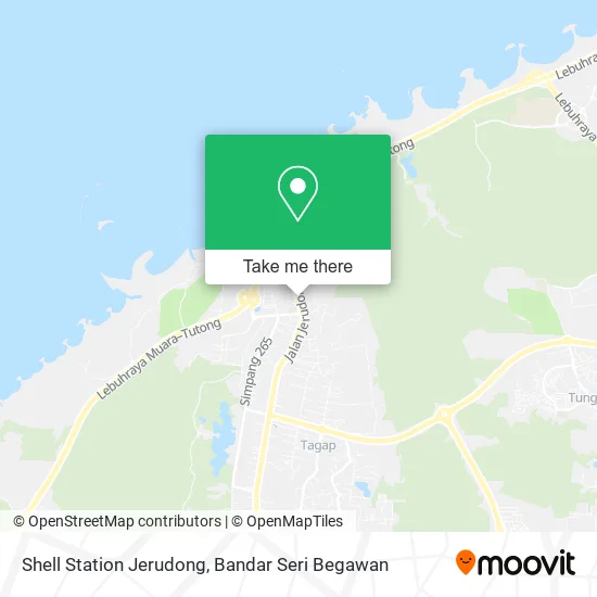 Shell Station Jerudong map