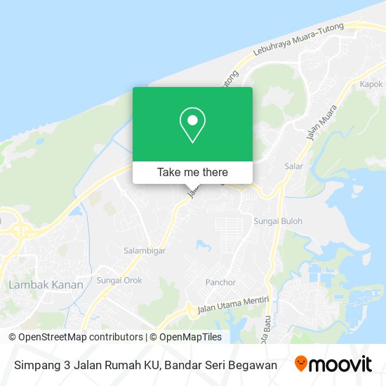 Peta Simpang 3 Jalan Rumah KU