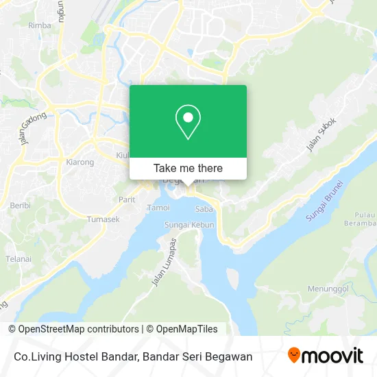 Co.Living Hostel Bandar map