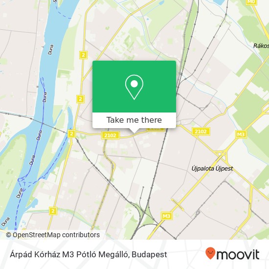 Árpád Kórház M3 Pótló Megálló map