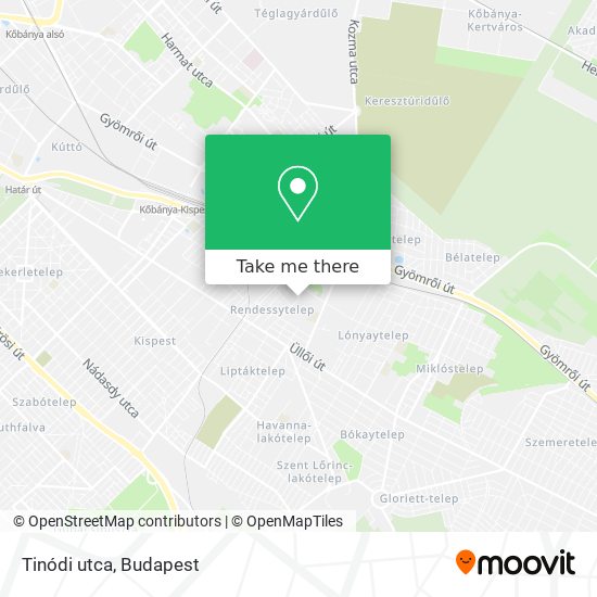 Tinódi utca map