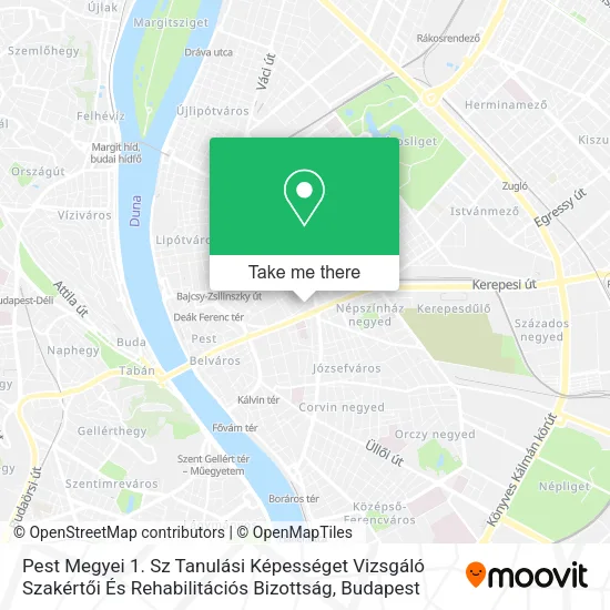 Pest Megyei 1. Sz Tanulási Képességet Vizsgáló Szakértői És Rehabilitációs Bizottság map