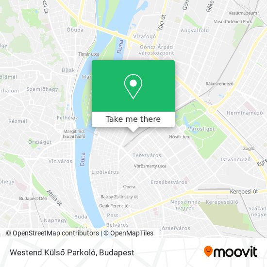 Westend Külső Parkoló map