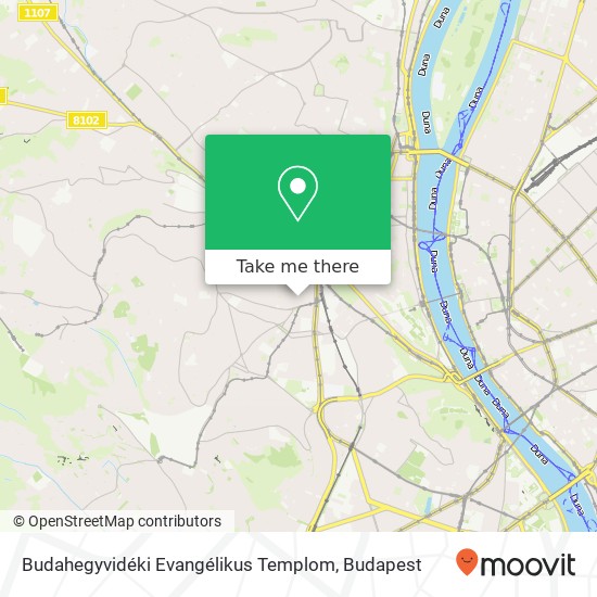 Budahegyvidéki Evangélikus Templom map