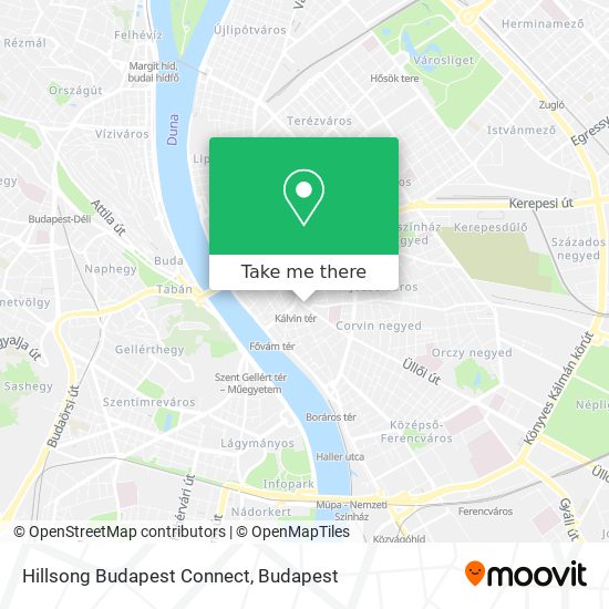 Hillsong Budapest Connect map