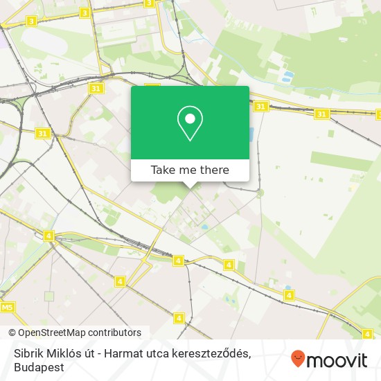 Sibrik Miklós út -  Harmat utca kereszteződés map