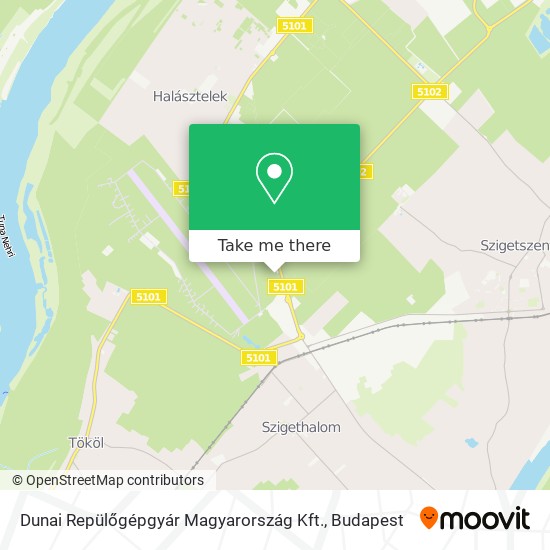 Dunai Repülőgépgyár Magyarország Kft. map