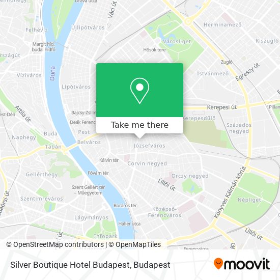 Silver Boutique Hotel Budapest map