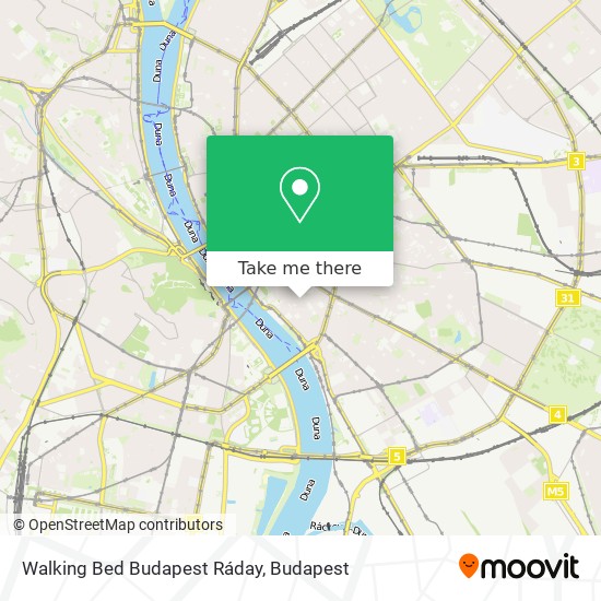 Walking Bed Budapest Ráday map
