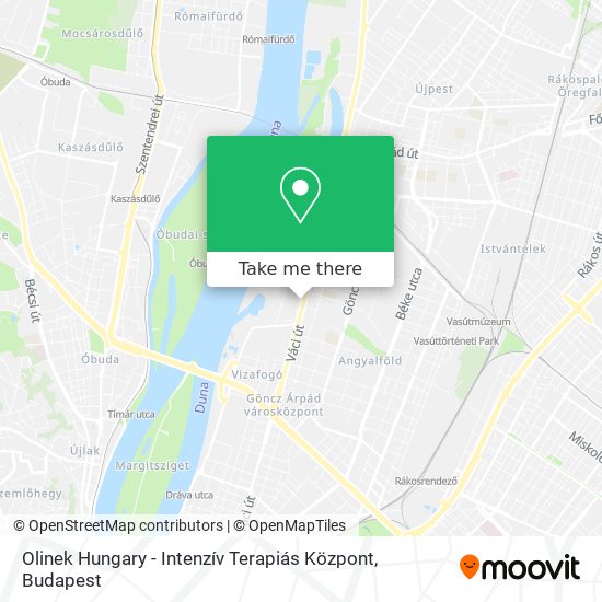 Olinek Hungary - Intenzív Terapiás Központ map