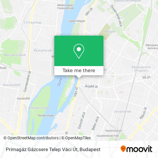 Prímagáz Gázcsere Telep Váci Út map