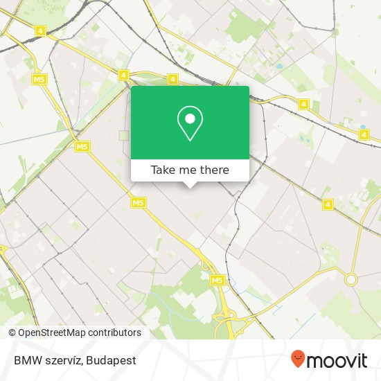 BMW szervíz map