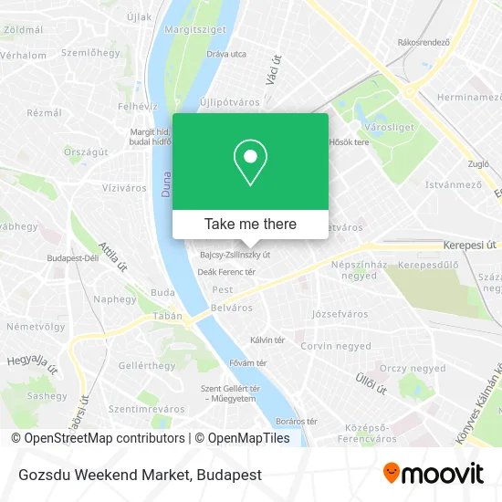 Gozsdu Weekend Market map