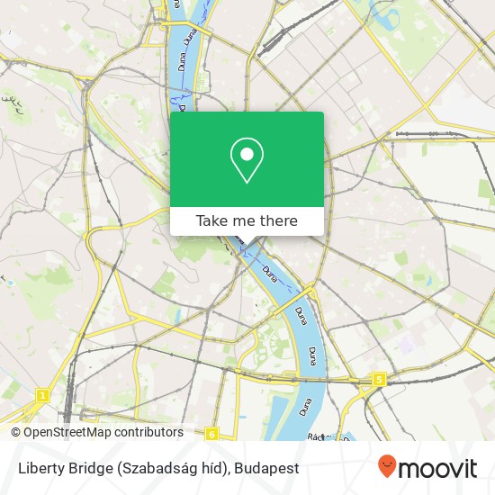 Liberty Bridge (Szabadság híd) map