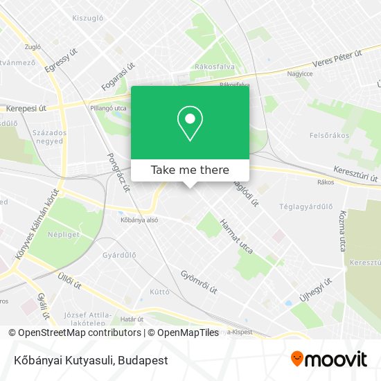 Kőbányai Kutyasuli map