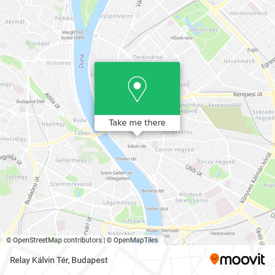 Relay Kálvin Tér map