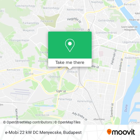e-Mobi 22 kW DC Menyecske map