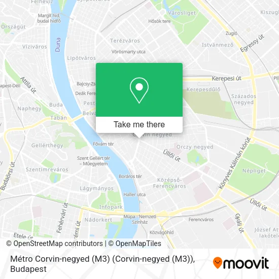 Métro Corvin-negyed (M3) (Corvin-negyed (M3)) map